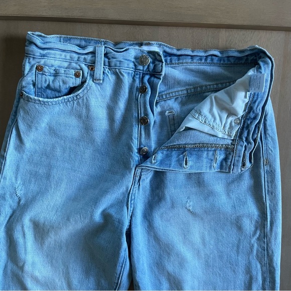 Pistola Light Blue Distressed Cassie Straight Leg Jeans - Picture 8 of 15